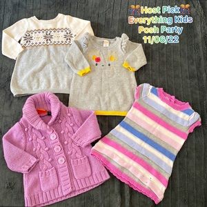 Gymboree 3 Woolen Dresses and 1 Cardigan Sweater